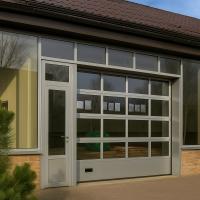 Секционные ворота панорамные из теплого алюминия AluTherm