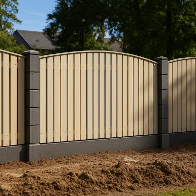 Забор из металлопрофиля и металлоштакетника