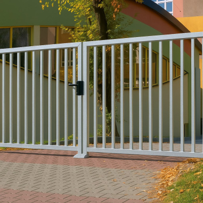 Промышленные уличные распашные ворота