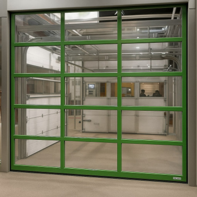 Секционные ворота панорамные из холодного алюминия AluTrend и AluPro