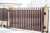 Уличные откатные ворота из металлоштакетника