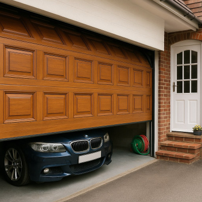 Секционные гаражные ворота под дерево