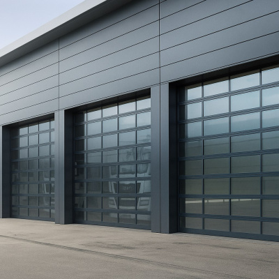 Секционные ворота панорамные из холодного алюминия AluTrend и AluPro