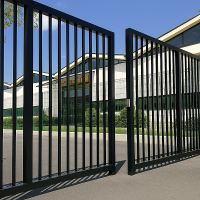 Промышленные уличные распашные ворота