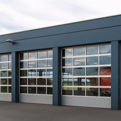 Секционные ворота панорамные из холодного алюминия AluTrend и AluPro