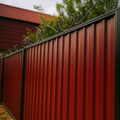 Забор из металлопрофиля и металлоштакетника