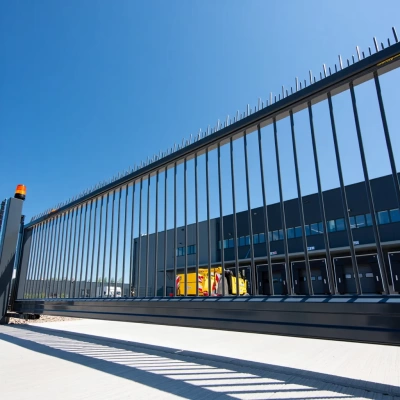 Уличные откатные промышленные ворота