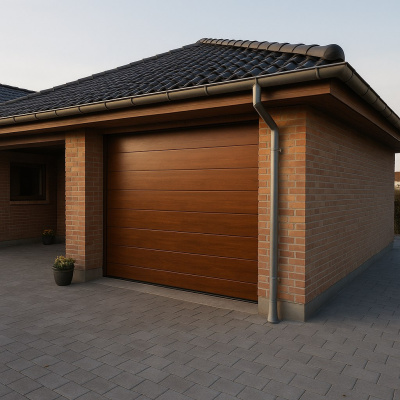 Секционные гаражные ворота под дерево